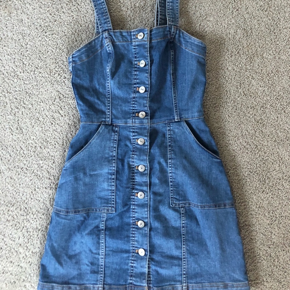 H&M button down denim dress